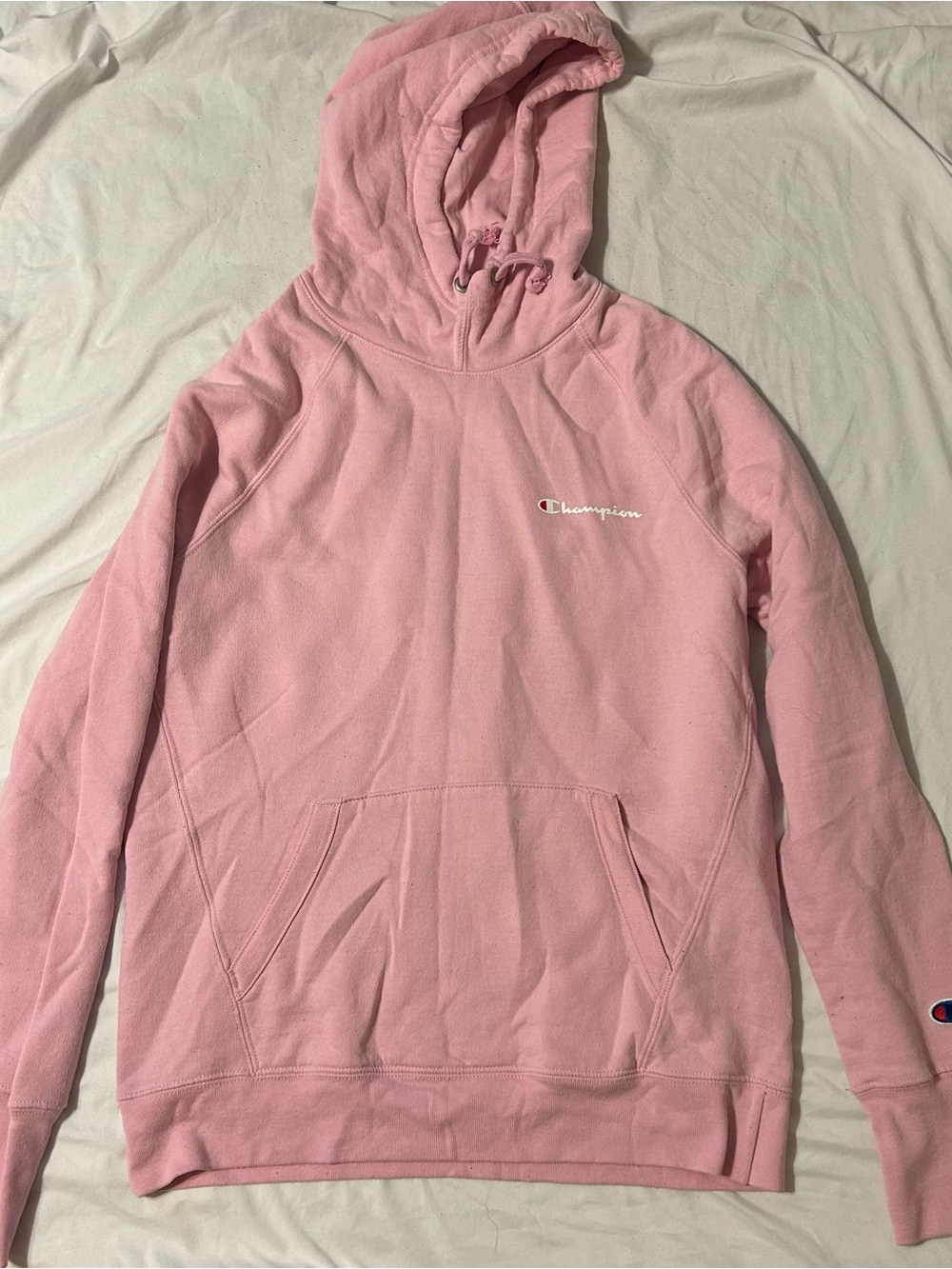 Champion Light Pink Pullover Hoodie with Drawstring